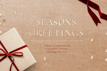 Season's greetings message Christmas social media post background © Rawpixel.com