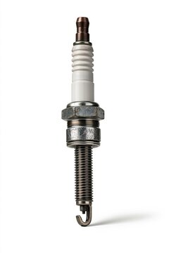 Closeup of a used car spark plug on