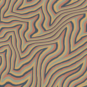 Interlocking geometric stripe pattern in muted colors