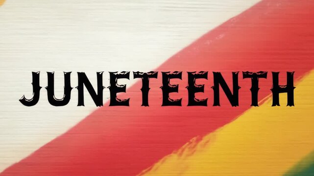 Juneteenth Typography on a Multi-colored Textured Background