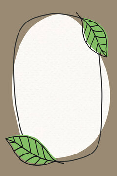 Abstract ash tree leaf frame background design