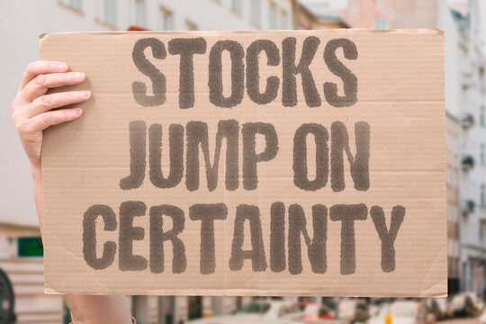 "Stocks jump on certainty" Markets rally amid policy certainty shift. MARKETS. FINANCIAL. STOCKS. OPTIMISM.