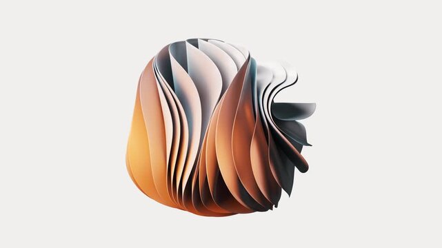 Flowing multilayer cloth background, 3d rendering.
