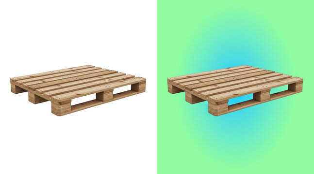 Lightweight wooden pallet flat pack arrangement