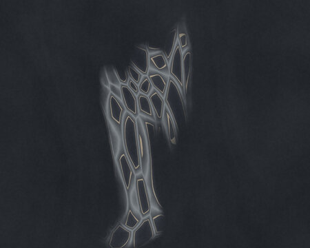 Abstract organic pattern with glowing lines