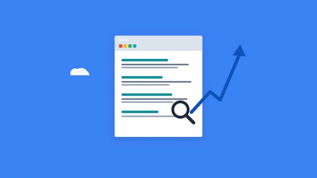 Seo search engine optimization data analysis and growth concept