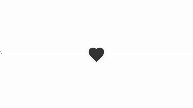 Animated Love Heart Icon Beating Glow Effect