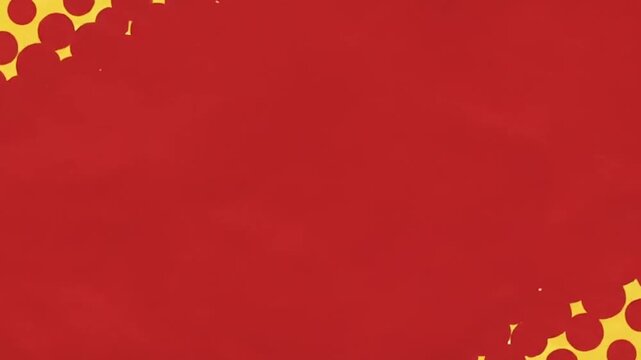 Retro comic book style background with red textured canvas and yellow halftone dots