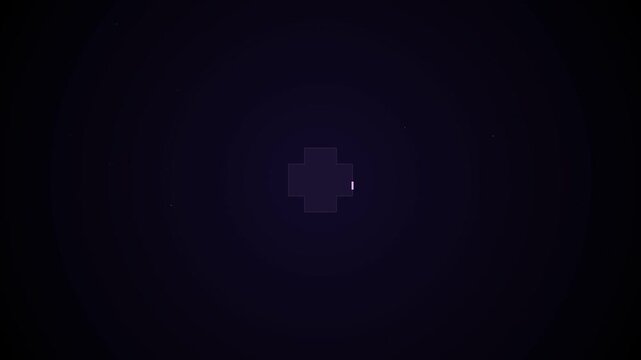 Health Symbol Neon Purple Reveal Motion Graphic