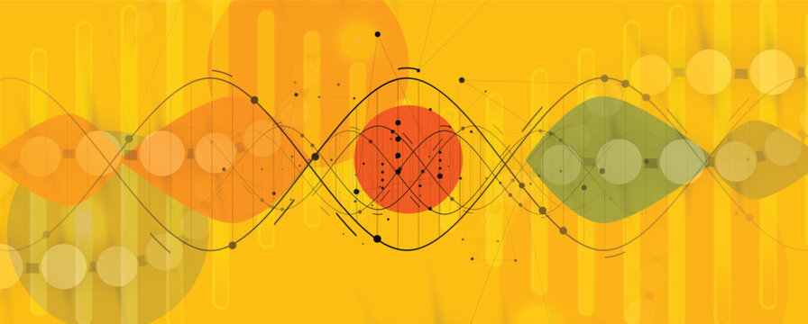 Futuristic modern dna design, neural genetic pathways, molecular strands