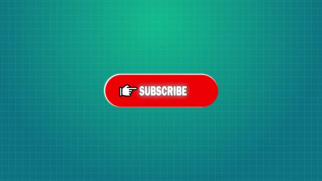 Red Animated Subscribe Button on Green Grid Background   