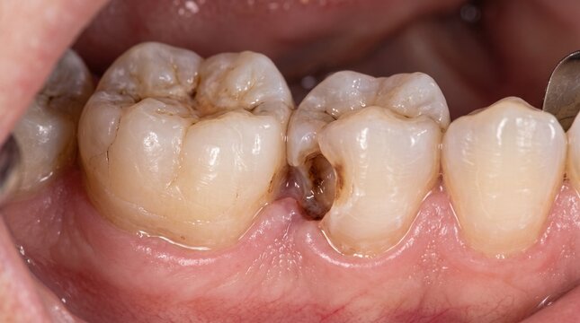 Interproximal Dental Caries Between Two Adjacent Molars