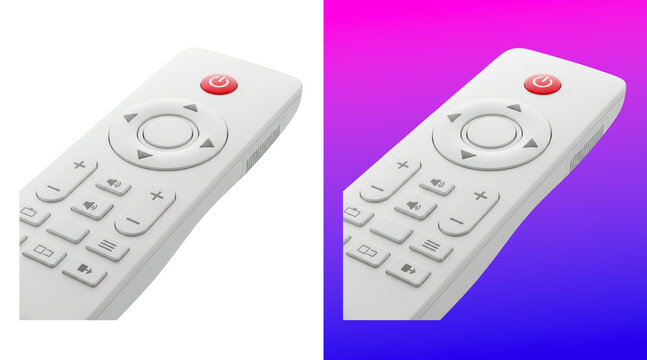 Modern remote controls with directional pad and buttons