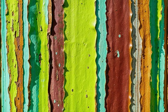 Vibrant Rainbow Eucalyptus Shedding Bark Natural Vertical Texture Background Pattern