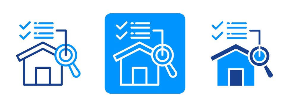 Home Inspection Icon In Dual Tone Style