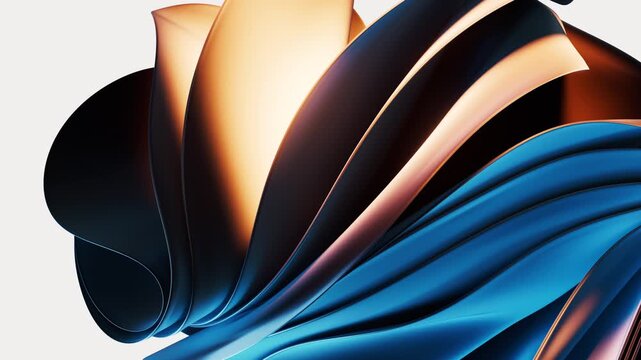 Flowing multilayer cloth background, 3d rendering.