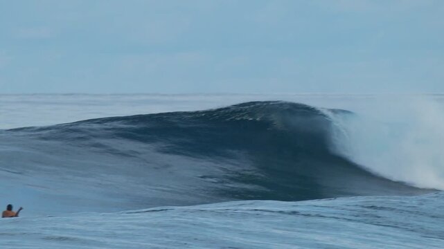 Uncrowded surfing spot of Sultans in the Maldives with the big and perfect glassy waves.