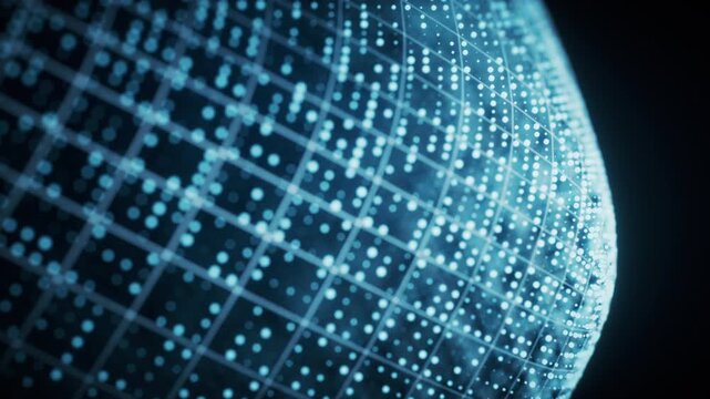 Blue technology grid hole background, 3d rendering.