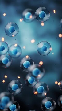 Transparent blue cells background, 3d rendering.