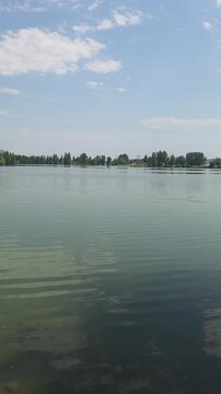 Scenic View of Les Lacs du Fauga in Le Fauga, Haute-Garonne. Toulouse, France