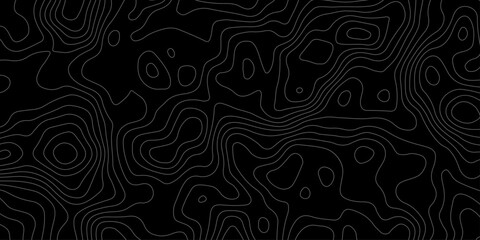 Futuristic black background with glowing contour lines, resembling a topographic map. Perfect for technology, sci-fi themes, or abstract design with depth and modern elegance. © Afridi