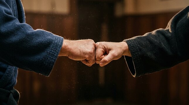 Fist Bump, Martial Arts, Partnership, Respect, Connection, Training