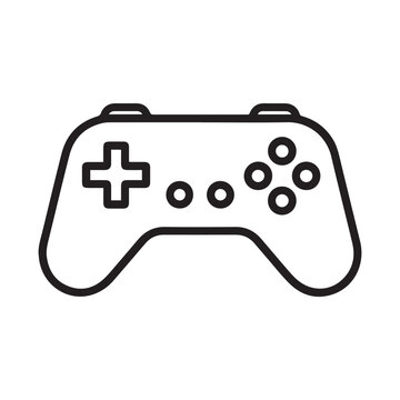 Video game controller vector icon line art for gaming, esport and technology concept