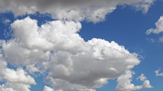 Beautiful shadowed cumulonimbus moving in the sky.