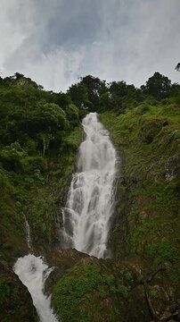 Asalay Falls (Asalea Waterfall) surrounded by green hills in Mirik,