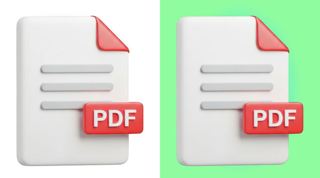 Two modern PDF document icons with red corner flags
