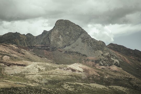 Mountain landscape in the Andean highlands, Alto de Ticlio, Peru