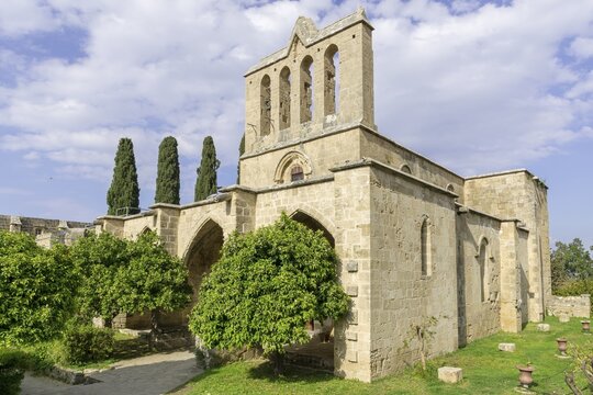 Monastery ruin, Bellapais, district of Kyrenia, Turkish Republic of Northern Cyprus, Cyprus