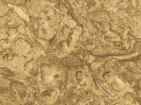 Cracked earth and dried up ground. Aerial view. Drone shot. Namib Desert, Skeleton Coast, Namibia