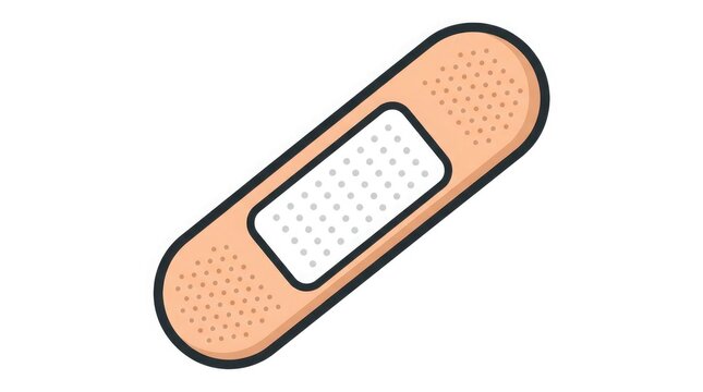Adhesive bandage vector illustration medical first aid plaster icon