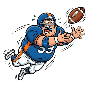 Football player throwing ball on field