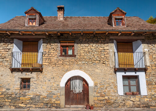 Arquitectura tradicional pirenaica en Ans&oacute;, Huesca, Espa&ntilde;a
