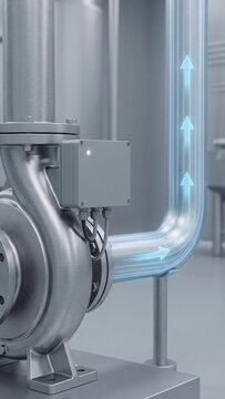 Industrial pump stainless steel pipe airflow ai energy safety system