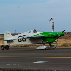 Fototapeta premium National Championship Air Races 9-18-2026 Roswell NM USA Formula 1 class aircraft at the National Championship Air Races at the Roswell International Air Center