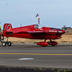 Fototapeta premium National Championship Air Races 9-18-2026 Roswell NM USA Formula 1 class aircraft at the National Championship Air Races at the Roswell International Air Center