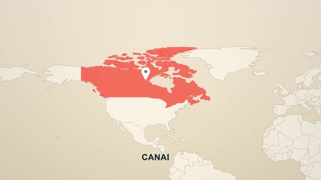 Canada country highlight video animation
