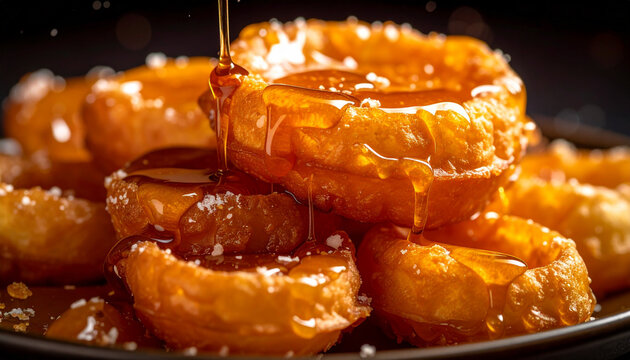 Chak chak fried dough with honey syrup