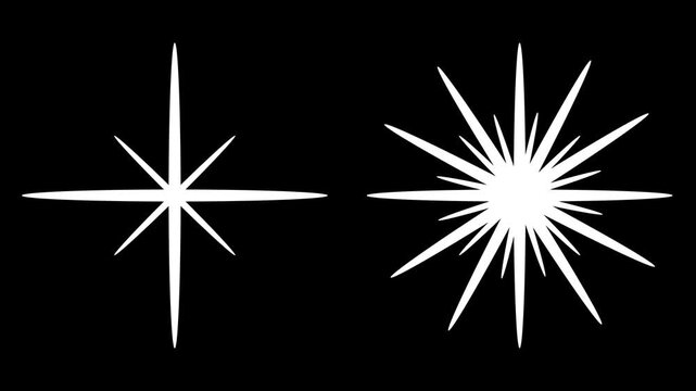 vector sparkler on black background