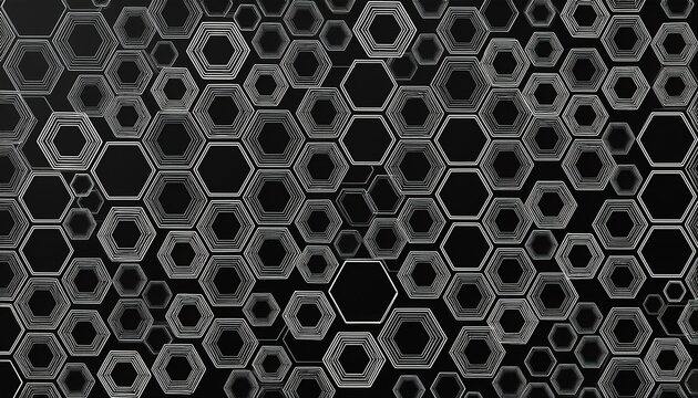 honeycomb gradient hexagon seamless pattern white hexagonal grid on black background with fading gradient effect geometric texture for backgrounds wallpapers and digital graphic design