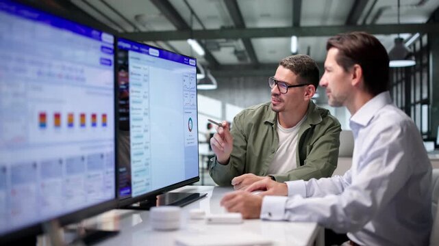 Loan Officer Reviews Credit Risk Dashboard On Computer