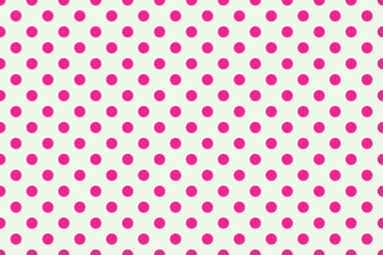 Deep Pink colour circles on Honeydew colour background.
