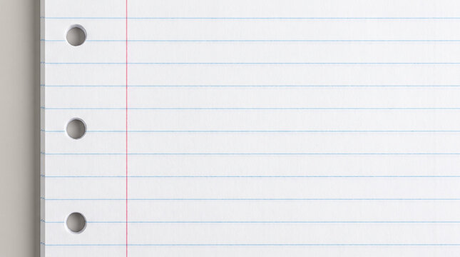 Notebook paper three hole punch