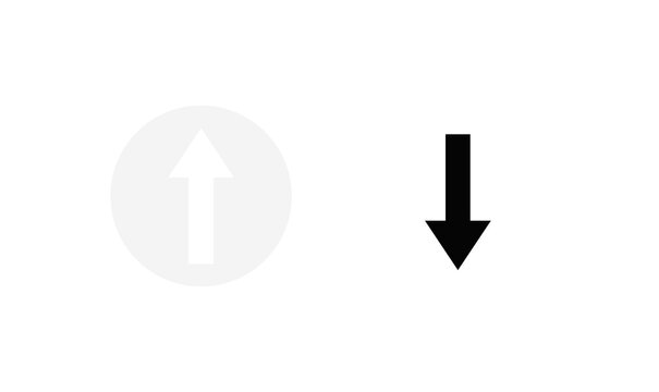 Arrow Icon Set Up And Down Pointer Modern Minimalist Vector Design