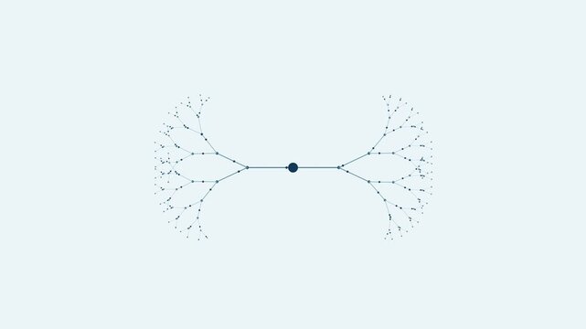 Dendritic neural signal tree transmitting luminous impulses in research ice