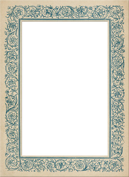 Vintage photo frame with blank space for picture or text.