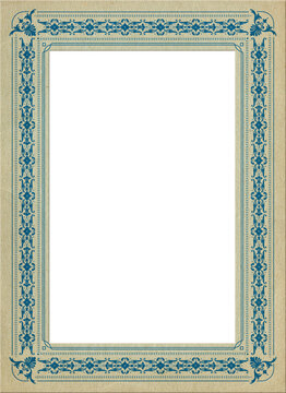 Vintage photo frame with blank space for picture or text.